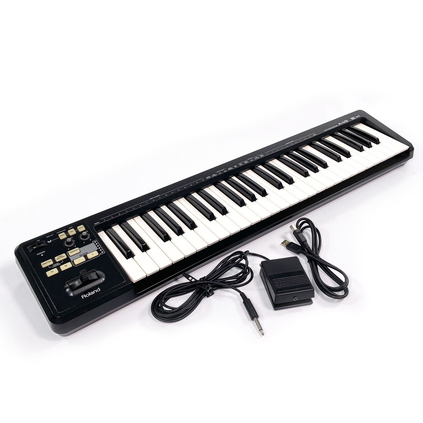 Roland 49 Key USB MIDI Keyboard Controller w/ DP-2 &amp; USB cable No 761294502105