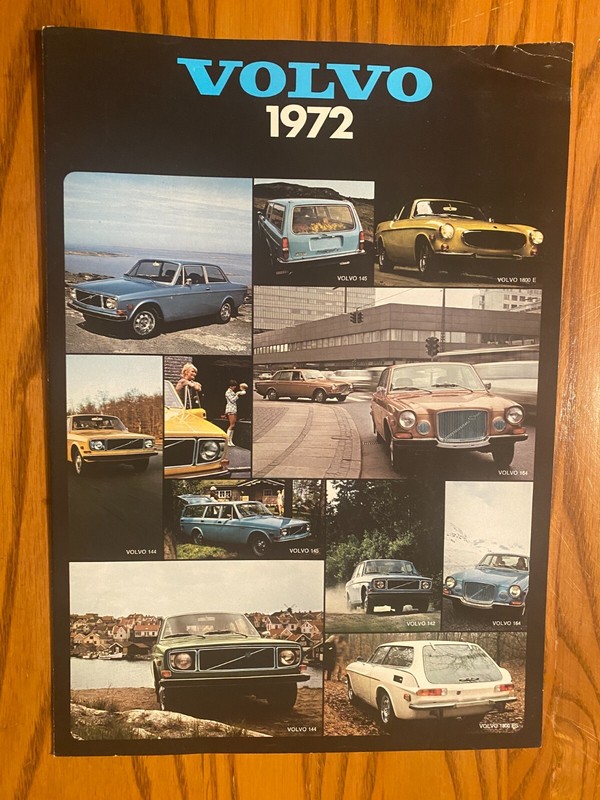 1972 Volvo Full Line 4-page Sales Brochure - 1800E, 1800ES, 164, 142, 144, & 145