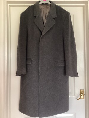 Men’s Vintage Debenhams Trench Coat Charcoal Grey formal workwear Coat Size  42R UK
