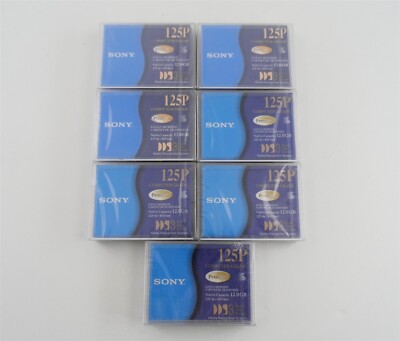 Lot of 7 Sony 125P 12GB DDS3 Data Cartridges New