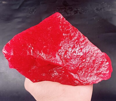 DYED 1000.00 Ct African Red Ruby Uncut Raw Rough Certified Loose Gemstone SMQ