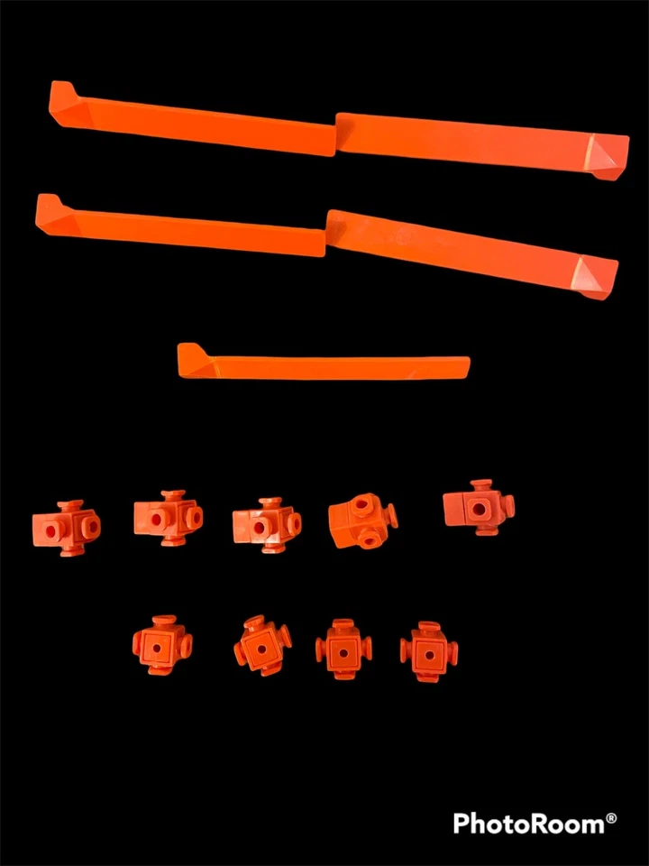 Fisher Price Construx Lote de 14 Hojas Naranja Grandes + Conectores Nudos USADOS X-X Foto 2 de 4