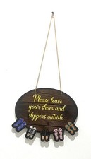 Please Remove Your Shoes Outside Wall Or Front Door Hanging Sign Board For Shop