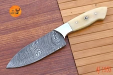 CUSTOM HANDMADE FORGED DAMASCUS STEEL CHEF STEAK KNIFE KITCHEN KNIFE 1953