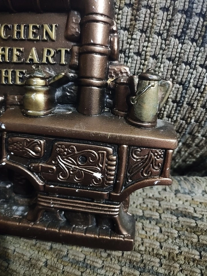 Vintage Miller Studio Chalkware Kitchen Is The Heart Wall Decor 5" Clean 1974  - Image 3 of 4