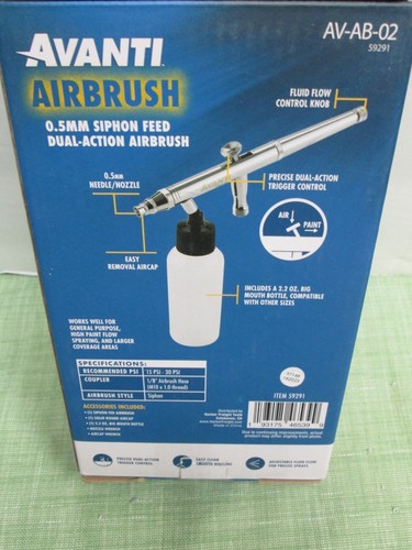 BRAND NEW Dual-Action Siphon Feed AIRBRUSH KIT SET Hobby Cake Art FREE SHIP - Picture 6 of 14
