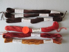 DDR - STICKGARN  - 6 x braun  ,  - Nr 4