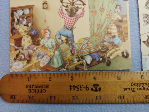 (2) 1955-77 Mainzer Cats Postcards Alfred Eugen Hartung Anthropomorphic - Picture 8 of 8