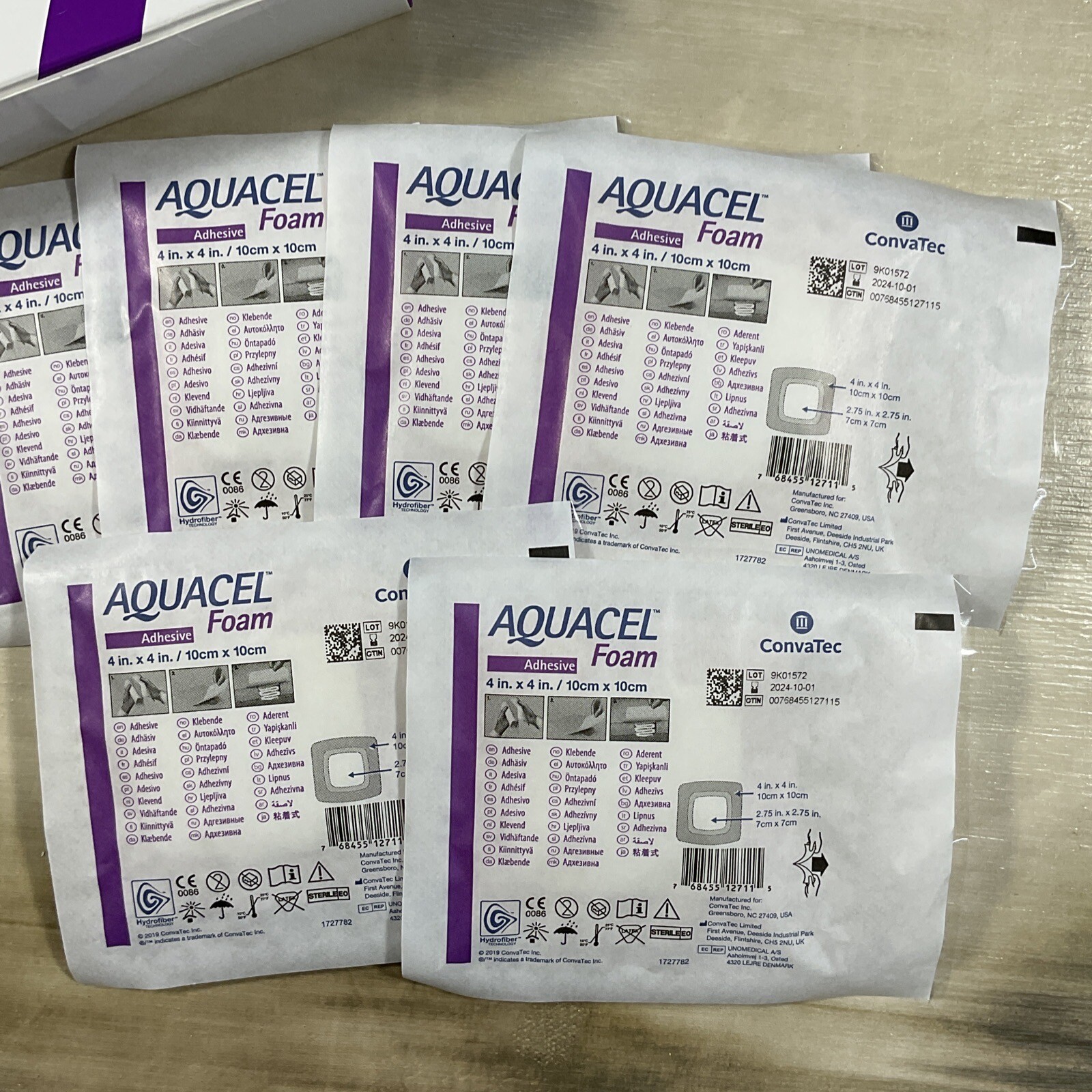 Convatec 420636 Aquacel Foam Hydrofibre Dressing Sterile Non-Adhesive Square 20cm X 20cm (8" X 8") Box/5 - View #5