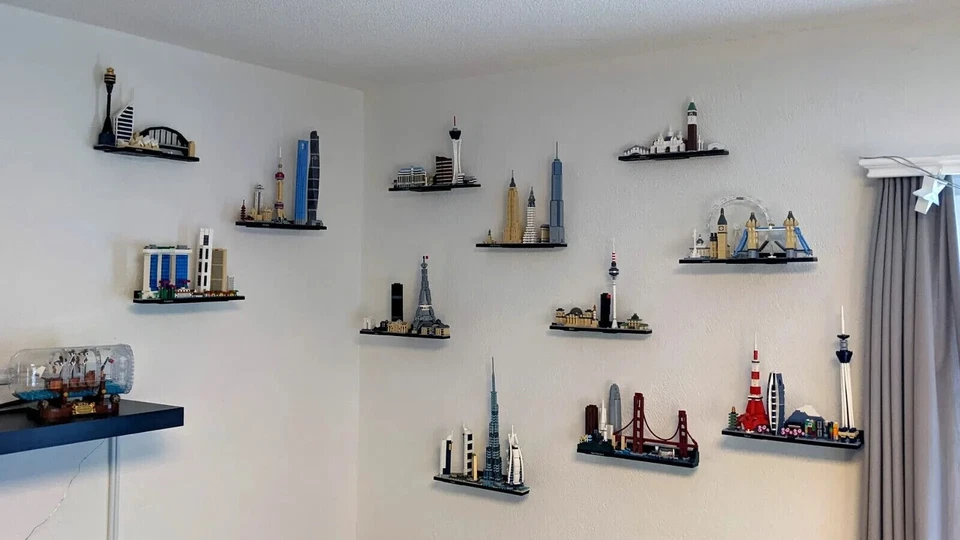 Suporte de parede atualizado para Lego Architecture Skylines 21051 21034 21028 21057 - Imagem 2 de 4