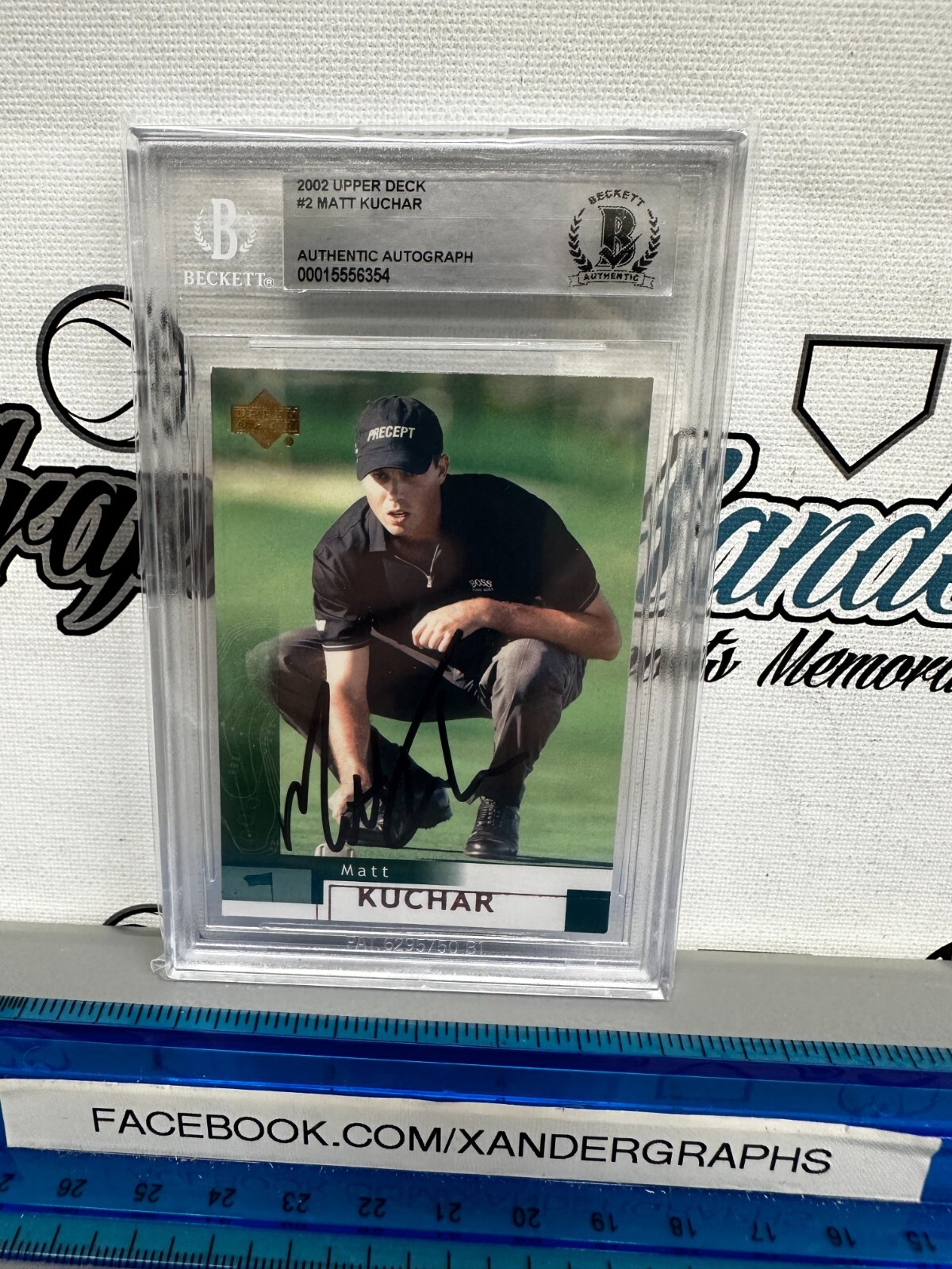 MATT KUCHAR SIGNED AUTOGRAPHED 2002 UD UPPER DECK #2 RC CARD BECKETT BGS SLABBED