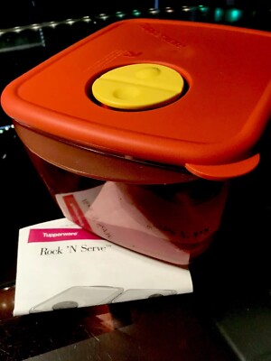 New Vintage Tupperware Rock n Serve Medium Deep Dish (6-1/4 cup) & Lid