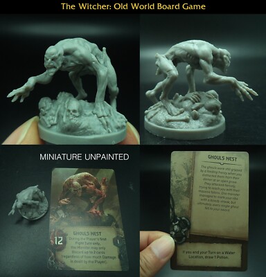 The Witcher Old World Board Game Model Miniature UNPAINTED GHOULS NEST + CARD