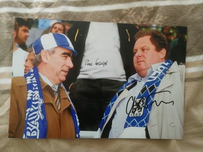 THEO WAIGEL & OTTFRIED FISCHER - ORIG. AUTOGRAMM auf 20 x 30 cm FOTO - IN PERSON