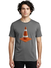 Traffic-Cone-1 Mens Graphic Tee, 100% Cotton, Casual Summer Wear