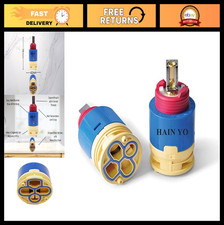 40mm Ceramic Pressure Balance Cartridge - Durable Faucet Valve w/ Handle Adapter