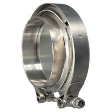 3" calowy 76 mm zacisk taśmy klinowej ze stali nierdzewnej i zestaw płaskiego kołnierza rura wydechowa