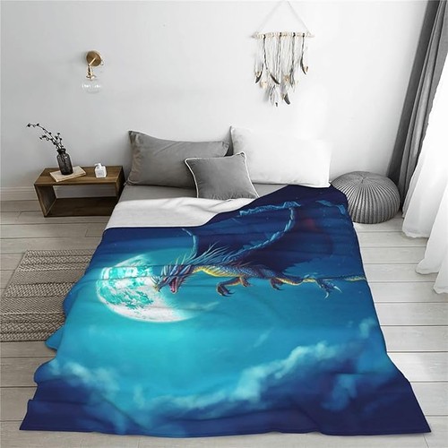 Meteor Dragon Blanket Dragon Throws Blanket Dragon Lover Gifts Dragon Decor - Picture 3 of 10