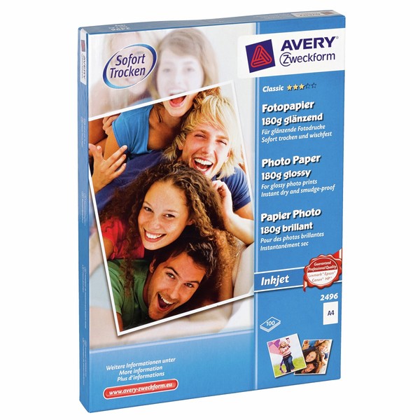 Fotopapier Inkjet DIN Blatt Classic Photo Paper Papier Avery Zweckform 2496-image