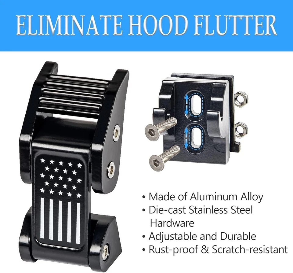 Durable Aluminum Hood Catch Latch Kit for Jeep TJ 1997-2006 | Easy Installation - Image 4 of 4