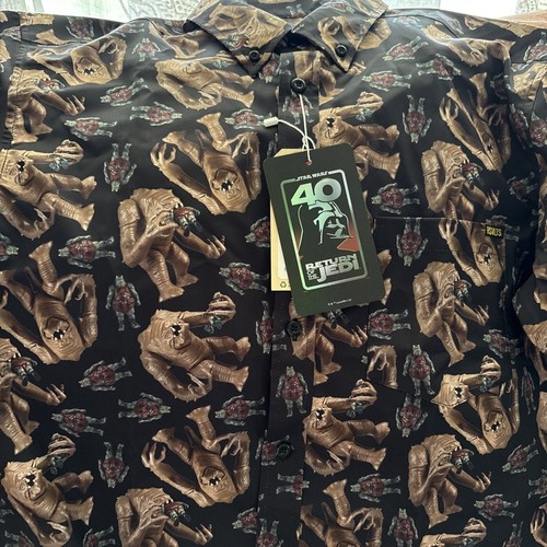 T-shirt Star Wars 40th Anniversary - Taille L Gris, Motifs X-Wing Et Tie-Fighter, 100% Coton, Neuf Avec étiquettes