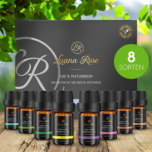 LuanaRose ätherische Öle 8er Set Duftöl Raumduft für Diffuser Massage Duftkerzen - Bild 6 von 8