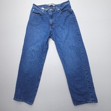 Levi's '94 Baggy Wide Leg Jeans Womens 32 Blue 100 Cotton High Rise Dark Wash