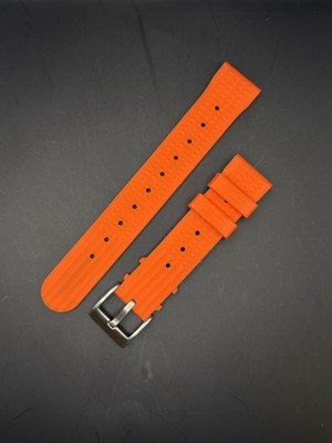 Watchdives Gummi Armband 20mm mit Edelstahl Schnalle