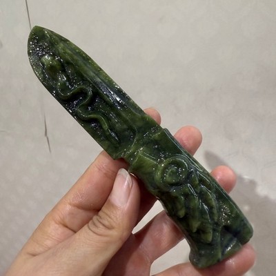5 + Natural Serpentine dagger hand carved Quartz Crystal Healing random 1pc