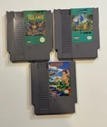 Adventure Island 1,2, & 3, Nintendo NES 3 Game Lot/Bundle - Tested