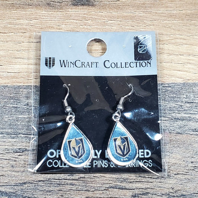Vegas Golden Knights WinCraft Tear Drop Dangle Earrings NHL NEW