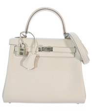 HERMES Kelly 25 Handbags Veau Swift Leather Ivory 2025 2200586625019