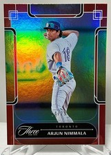 2024 Panini Three and Two Arjun Nimmala #92 Orange 14/25 Blue Jays