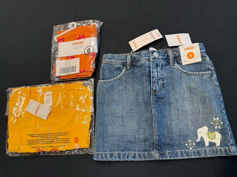 Gymboree BATIK SUMMER Elephant Girls Size 6 Shirt Shorts Skort NEW $59.85