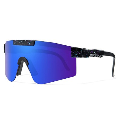 Schnelle Brille Polarisierte Sonnenbrille Sport Partybrille Midnight Black UV400