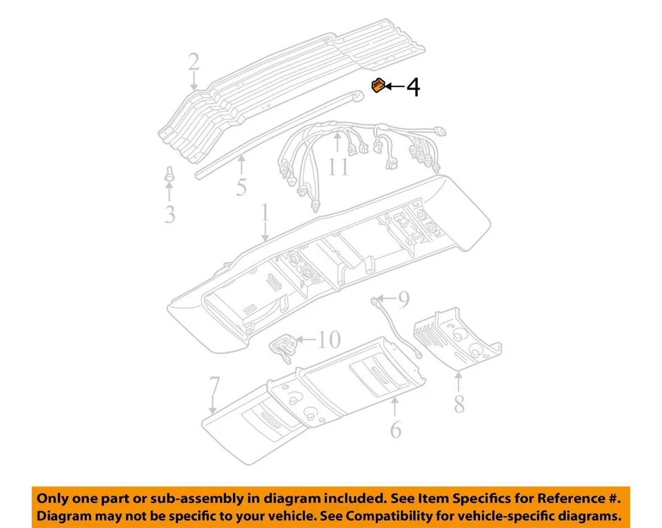 1985-1995 CHEVROLET GMC ASTRO SAFARI PORCA FRT C/H LWR FRT PNL SU 11514290 NOVO FABRICANTE DE EQUIPAMENTO ORIGINAL - Imagem 2 de 3