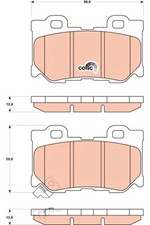 REAR BRAKE PAD SET DISC BRAKE FITS: FITS FOR NISSAN FAIRLADY 370Z ROADSTER 3.