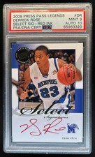 2008-09 Press Pass Legends Derrick Rose Select Red Ink Auto RC #SS-DR PSA 9/10