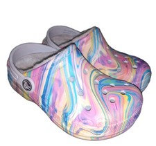 Crocs Kids Unisex Baya Fleece Lined Solarized Mineral Blue Slip On Sandals C11
