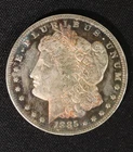 1885 O MORGAN SILVER DOLLAR VIBRANT BLUE TONING