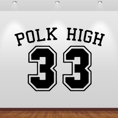 Wandtattoo Polk High 33 - Al Bundy Aufkleber in schwarz matt