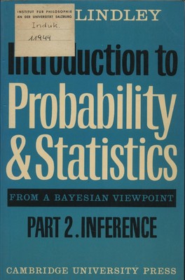 Introduction to Probability and Statistics from a Bayesian Viewpoint - Part 2 Li