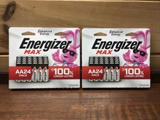 Lot of 2 Energizer Max AA Batteries - Alkaline - 24 Count 48 Total Exp 12/2040