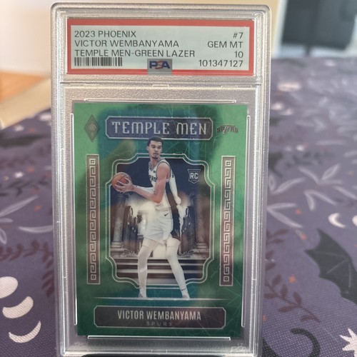 2023 Panini Phoenix Temple Men Victor Wembanyama RC Green Lazer /175 PSA 10