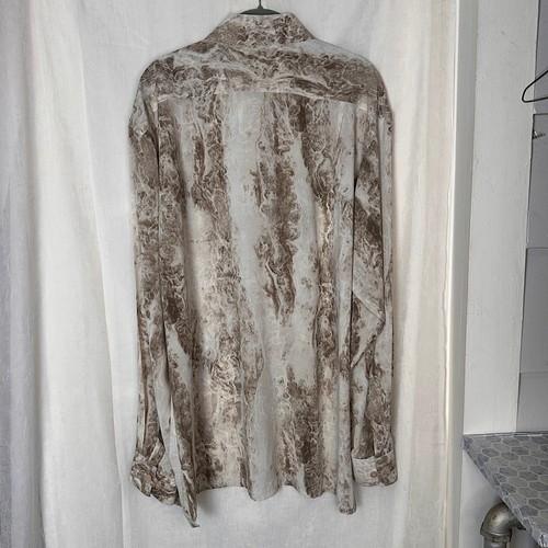 Pronti Collection By Phita Button Down Shirt Cream & White Print - Picture 15 of 16
