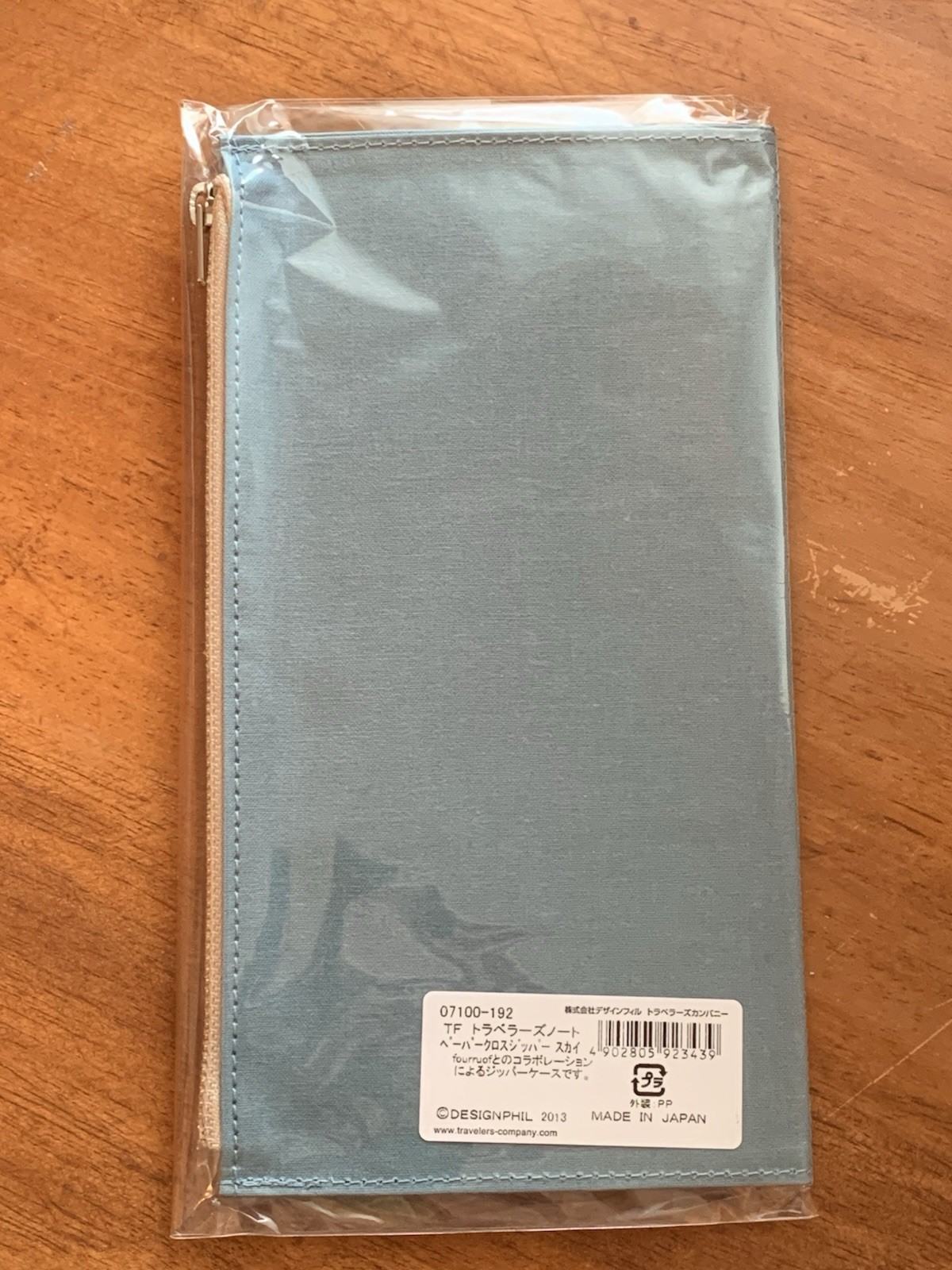 Traveler's Company Notebook Cotton Zipper Case Regular Size Sky Color New