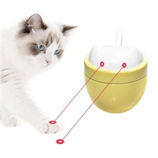 Automatic Cat Laser Toy with Double Laser & One-Tap Button-Self-Rotating Inte...