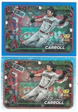 2024 Topps Holiday Corbin Carroll #H42 Blue Metallic & Base
