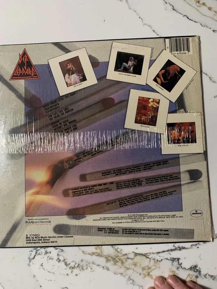 Vintage Rare!! Def Leppard Pyromania 1983 Mercury Record LP Factory Sealed!! - Image 2 of 2