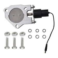 3'' Electric Exhaust Valve Kit Stainless Steel Headers W/ Motor & Screws US